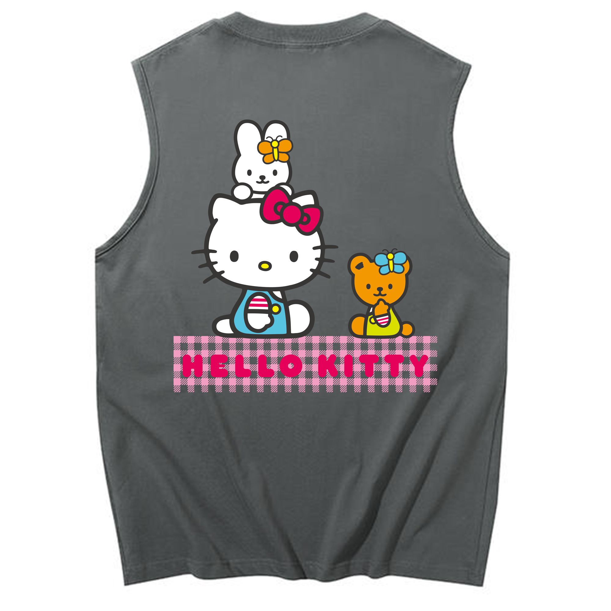 （画像用） Hello Kitty ハローキティ コットン100％タンクトップ（背面プリント）